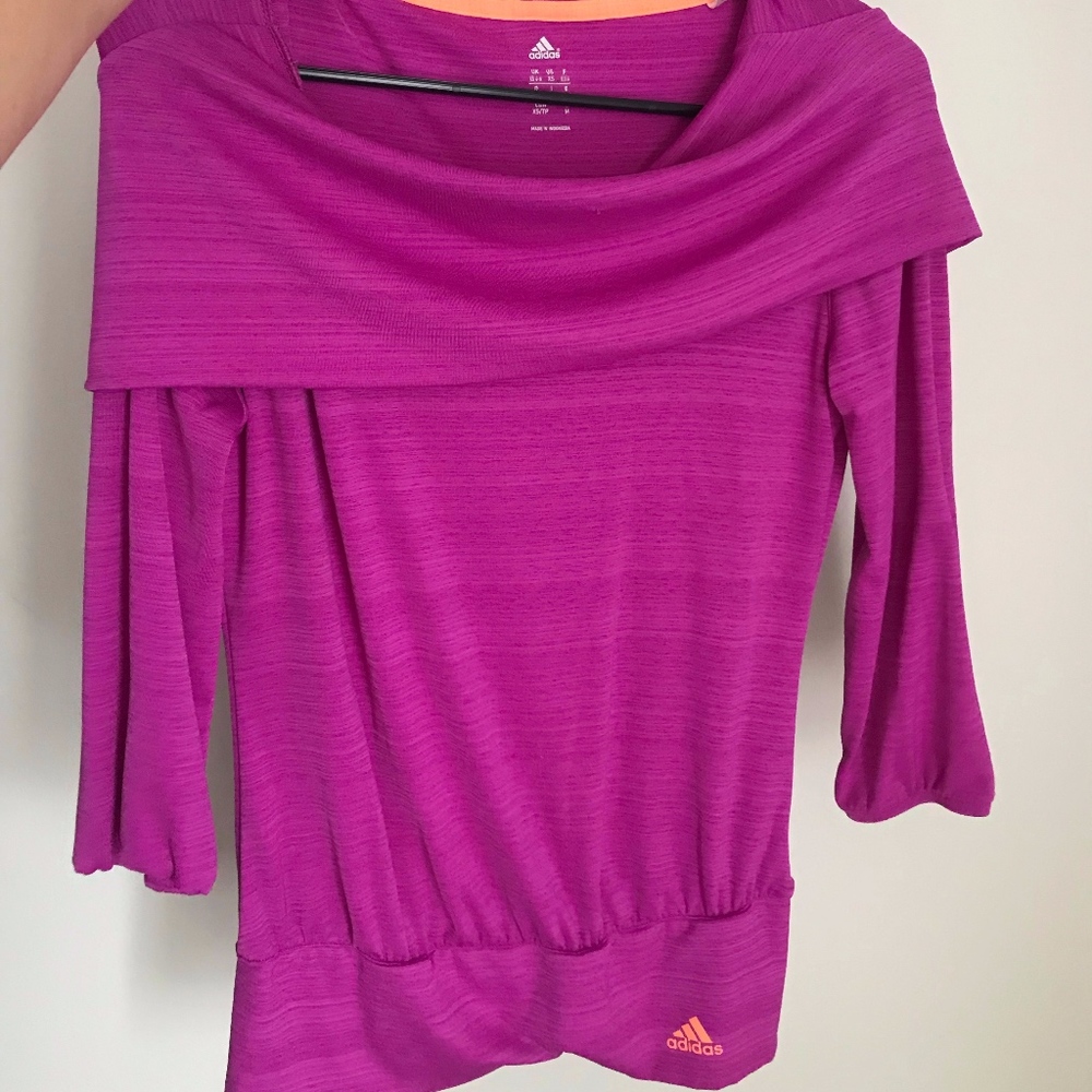 Adidas crop sleeve top